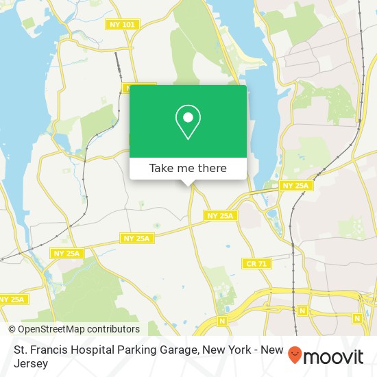 Mapa de St. Francis Hospital Parking Garage