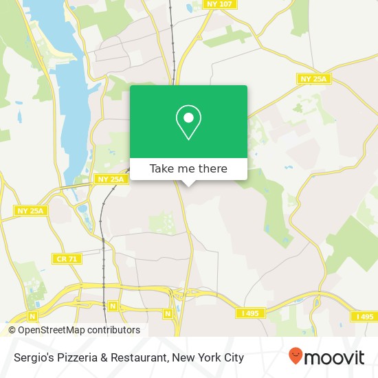 Mapa de Sergio's Pizzeria & Restaurant