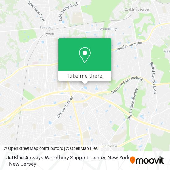 Mapa de JetBlue Airways Woodbury Support Center