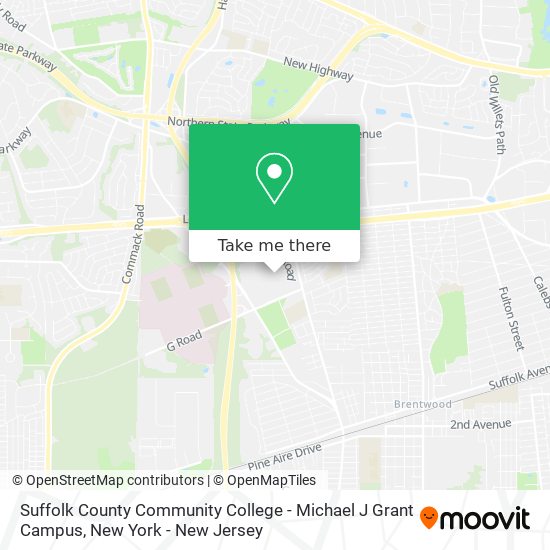 Mapa de Suffolk County Community College - Michael J Grant Campus