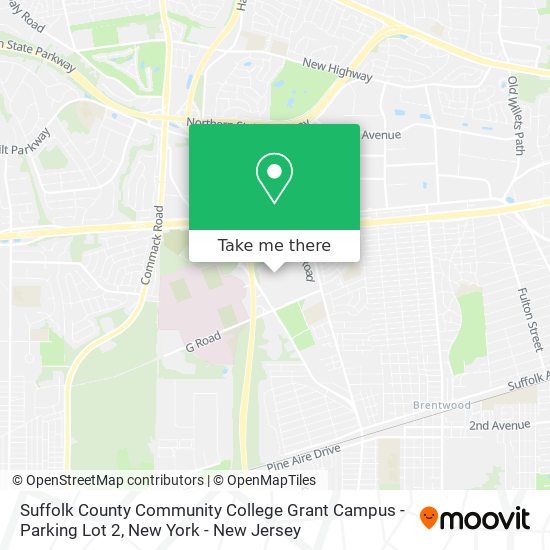 Mapa de Suffolk County Community College Grant Campus - Parking Lot 2