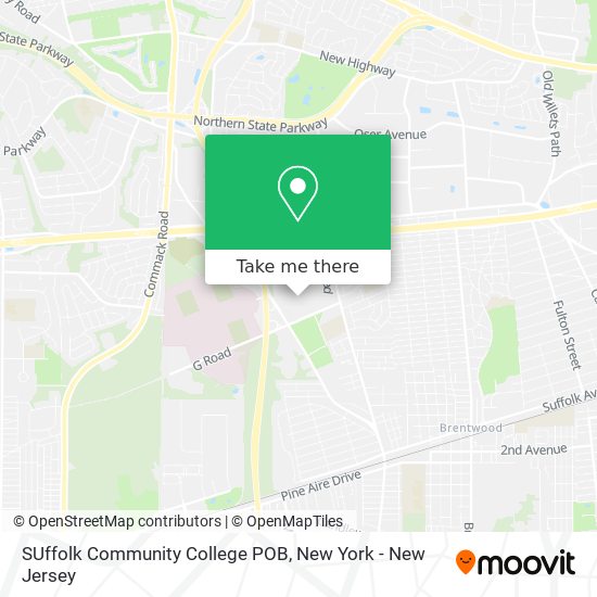 Mapa de SUffolk Community College POB