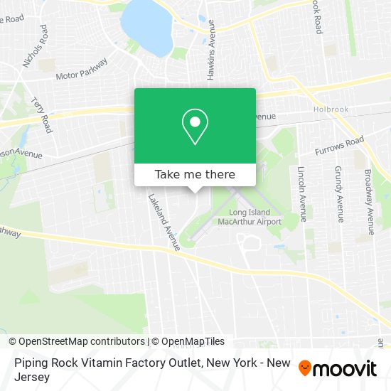 Mapa de Piping Rock Vitamin Factory Outlet