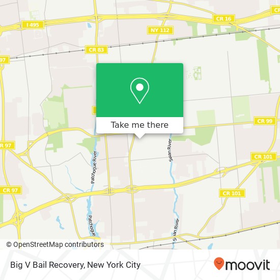 Big V Bail Recovery map