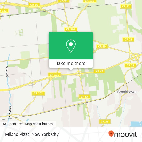 Milano Pizza map