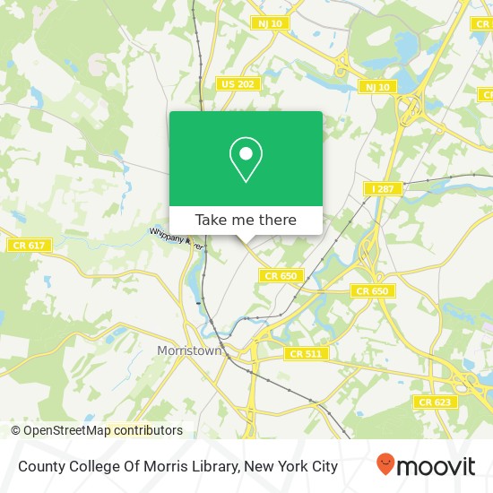 Mapa de County College Of Morris Library