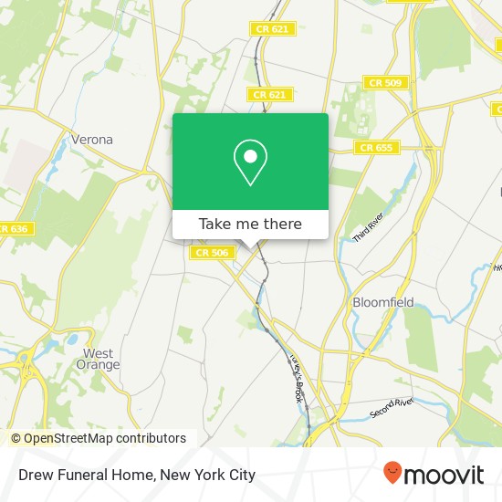 Drew Funeral Home map