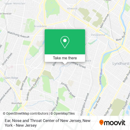 Mapa de Ear, Nose and Throat Center of New Jersey