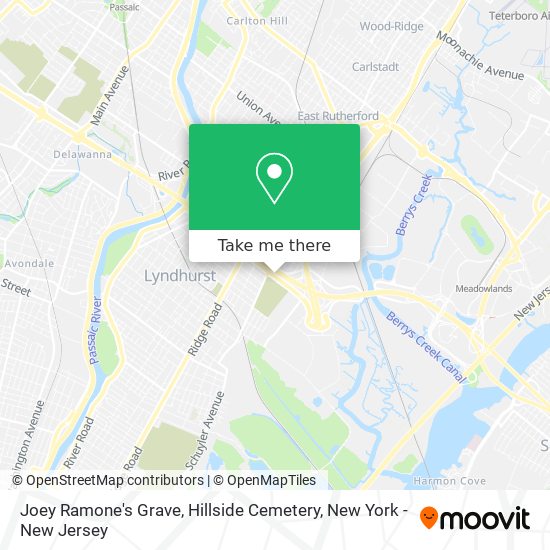 Mapa de Joey Ramone's Grave, Hillside Cemetery
