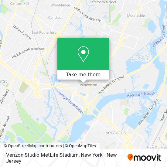 Verizon Studio MetLife Stadium map