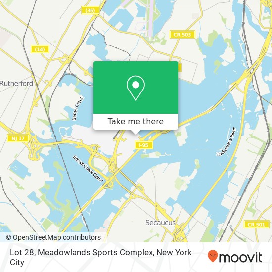 Lot 28, Meadowlands Sports Complex map