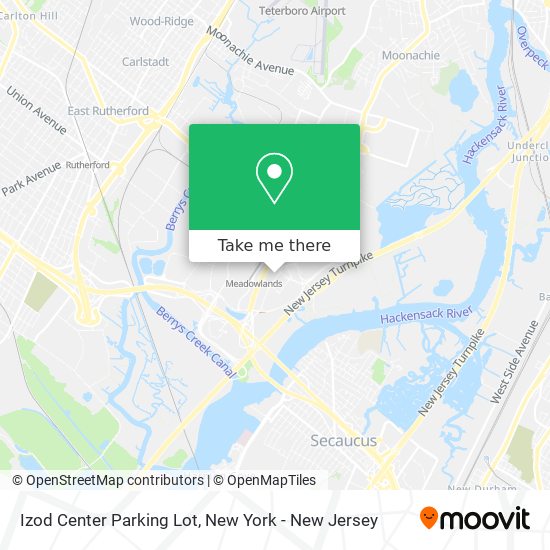 Mapa de Izod Center Parking Lot