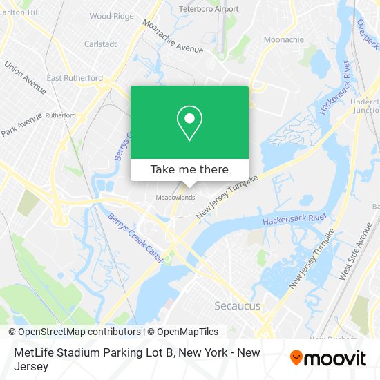 MetLife Stadium Parking Lot B map