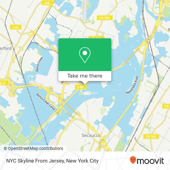 NYC Skyline From Jersey map
