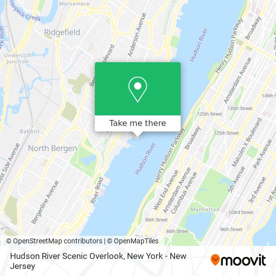 Hudson River Scenic Overlook map
