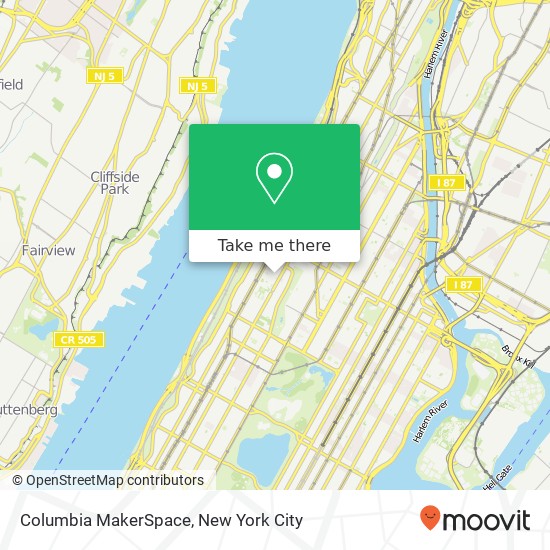 Mapa de Columbia MakerSpace