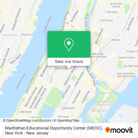 Mapa de Manhattan Educational Opportunity Center (MEOC)