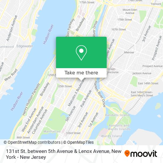 Mapa de 131st St. between 5th Avenue & Lenox Avenue