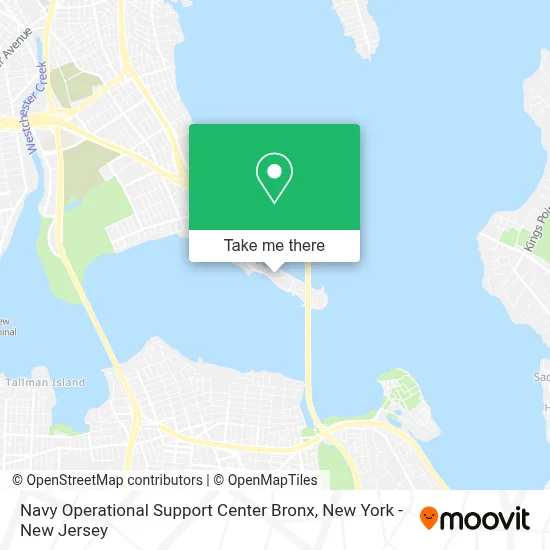 Navy Operational Support Center Bronx map