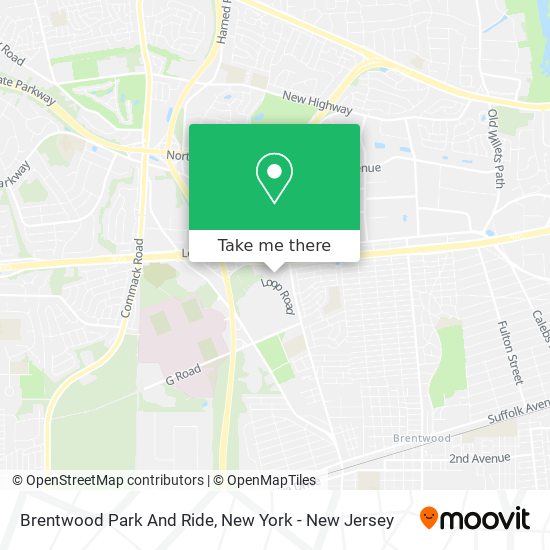Brentwood Park And Ride map