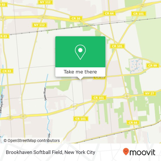 Brookhaven Softball Field map