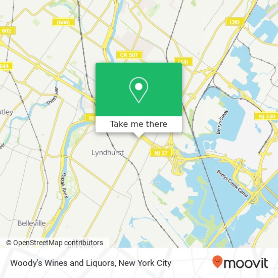 Woody's Wines and Liquors map