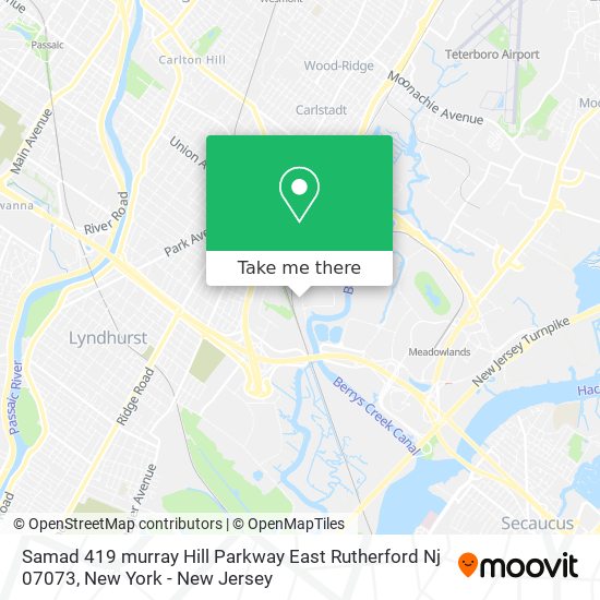 Samad 419 murray Hill Parkway East Rutherford Nj 07073 map
