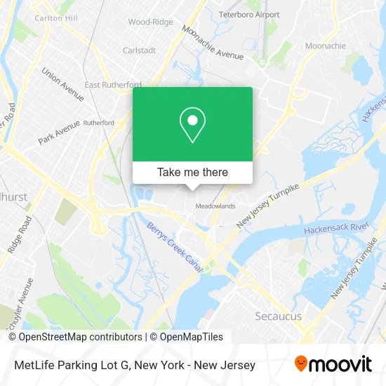 MetLife Parking Lot G map