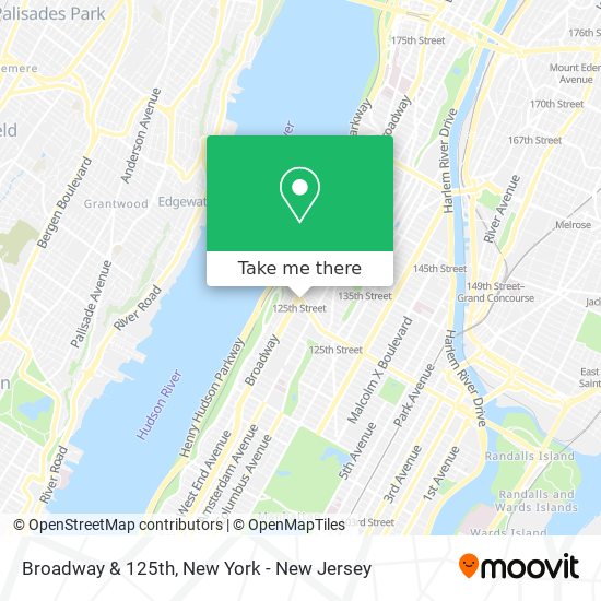 Broadway & 125th map