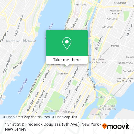 131st St & Frederick Douglass (8th Ave.) map