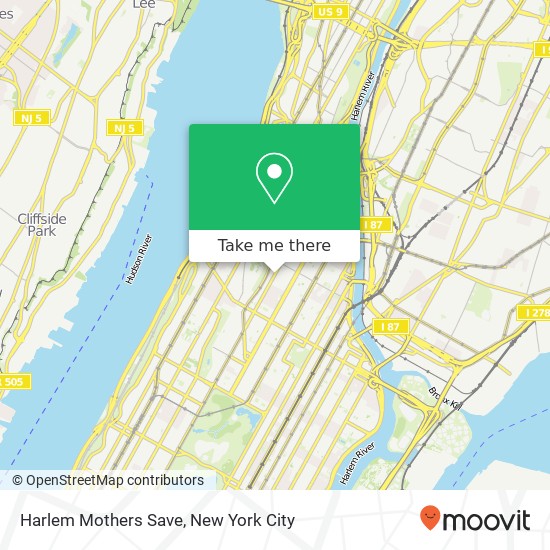 Harlem Mothers Save map
