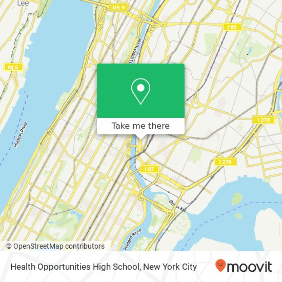 Mapa de Health Opportunities High School