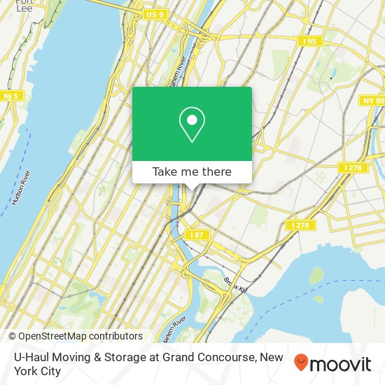 U-Haul Moving & Storage at Grand Concourse map