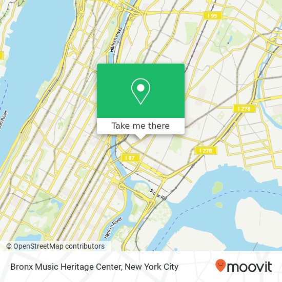 Bronx Music Heritage Center map