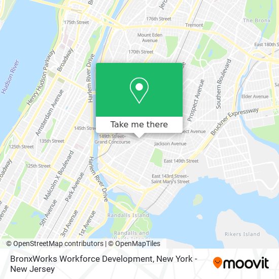 Mapa de BronxWorks Workforce Development