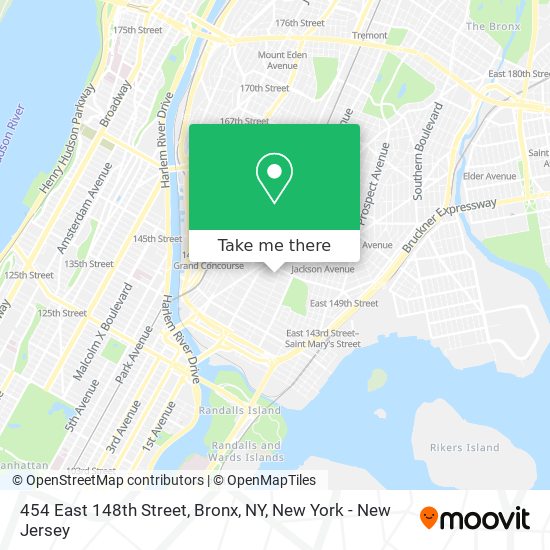 Mapa de 454 East 148th Street, Bronx, NY