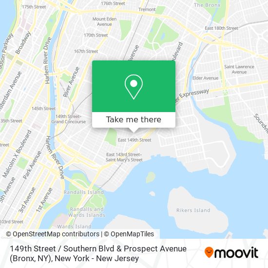Mapa de 149th Street / Southern Blvd & Prospect Avenue (Bronx, NY)