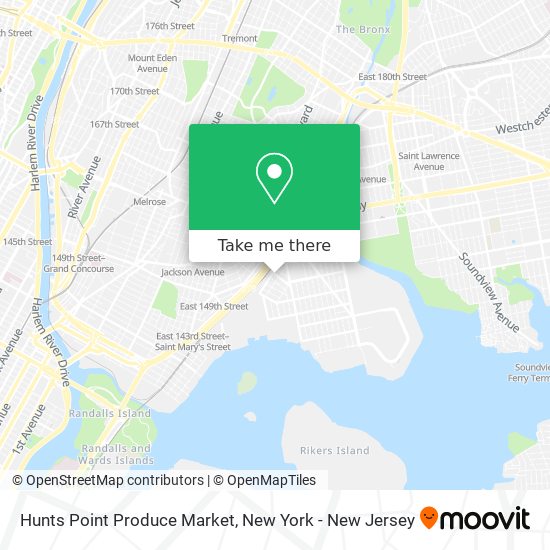 Mapa de Hunts Point Produce Market