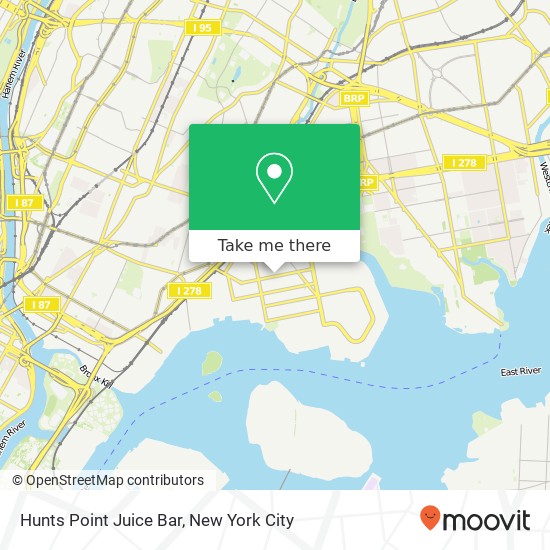 Mapa de Hunts Point Juice Bar