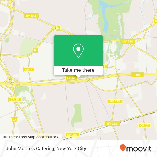 John Moore's Catering map