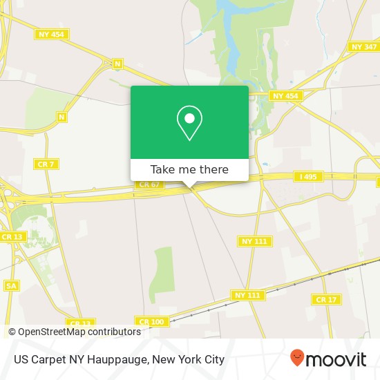 US Carpet NY Hauppauge map