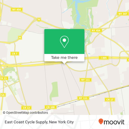 East Coast Cycle Supply map