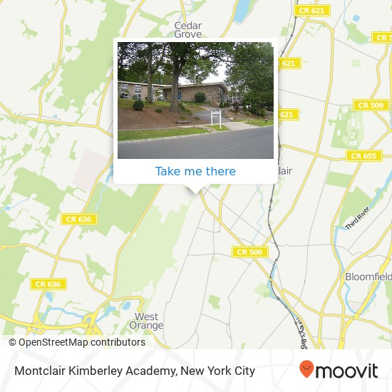 Mapa de Montclair Kimberley Academy