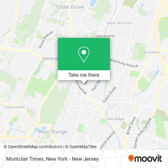 Montclair Times map