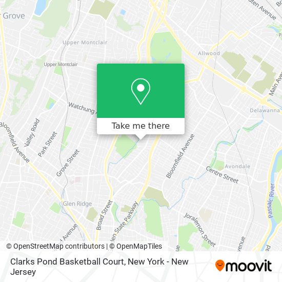 Clarks Pond Basketball Court map