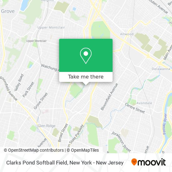 Clarks Pond Softball Field map