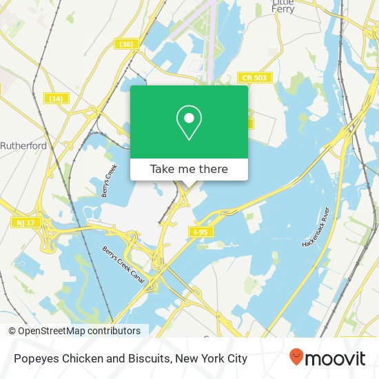 Popeyes Chicken and Biscuits map