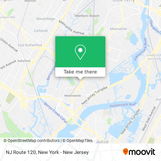 NJ Route 120 map