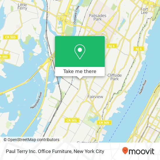 Paul Terry Inc. Office Furniture map