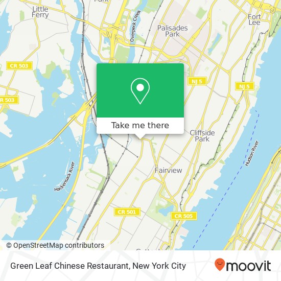 Mapa de Green Leaf Chinese Restaurant